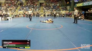 127 lbs Cons. Round 1 - Raider Barstad, Velva vs Aidan Shea, Linton-HMB