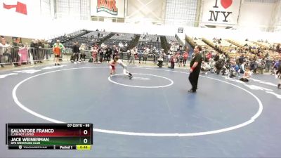 85 lbs Champ. Round 1 - Jace Weinerman, GPS Wrestling Club vs Salvatore Franco, Club Not Listed