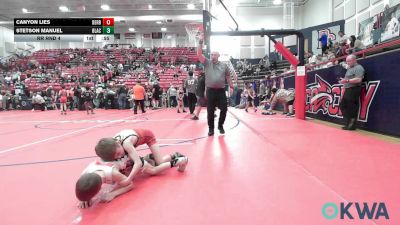 49 lbs Rr Rnd 4 - Canyon Lies, Derby Wrestling Club vs Stetson Manuel, Blackwell Wrestling Club
