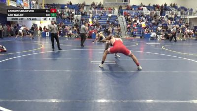 172 lbs Quarterfinal - Carson Crawford, Bellefonte vs Abe Taylor, Kiski Area