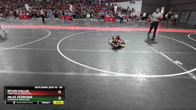 80 lbs Cons. Round 2 - Miles Kedroske, Kewaskum Wrestling vs Rylen Kallas, Omro Youth Wrestling