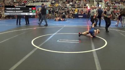 45 lbs Quarterfinal - Penelope Webb, Swanton Wrestling Club vs Gabriella Murphy, Springboro