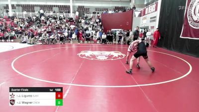 138 lbs Quarterfinal - Jet Ligums, St. John's School vs Jason Wagner, Cardinal Newman