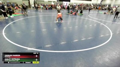 90 lbs Cons. Semi - Jahnavi Marion, Michigan vs Hailey Estrada, Maize Wrestling Club