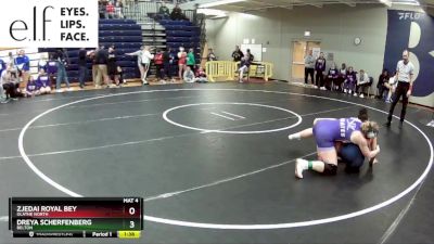 155 lbs. Quarterfinal - Zjedai Royal Bey, Olathe North vs Dreya Scherfenberg, Belton