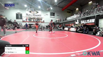 130-140 lbs Rr Rnd 2 - Alek Aguilar, Fort Gibson Youth Wrestling vs Matthew McGhee, Roland Youth League Wrestling