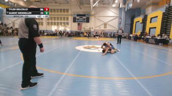 132 lbs Champ. Round 1 - Tyler Delcollo, Delaware Military Academy vs Albert Weismiller, St Georges Tech HS