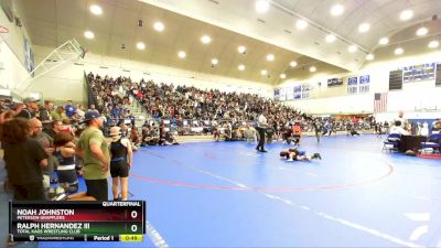 62 lbs Quarterfinal - Ralph Hernandez Iii, Total Kaos Wrestling Club vs Noah Johnston, Peterson Grapplers