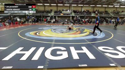 126 lbs 5th Place - Dylan Bowry, Cranston West vs Austin Henault, Lincoln