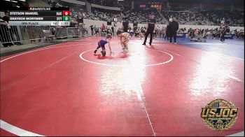 49 lbs 3rd Place - Stetson Manuel, Blackwell Wrestling Club vs Grayson Mortimer, Standfast