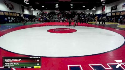 150 lbs Cons. Round 3 - Nimeone Neal, Indian Springs vs Daniel Quezada, Lakewood