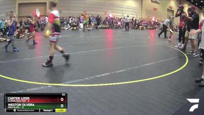 44 lbs Round 3 (6 Team) - Weston Olvera, Ares Black vs Carter Lizer, Illinois King Pins