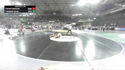 Boys 3A 165 lbs Champ. Round 2 - Khasar Tulga, Interlake vs Wyatt Broyles, Ferndale