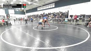 157 lbs Cons. Round 2 - Christian Landeros, Bishop Alemany vs Milton Perez, Anaheim