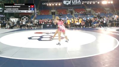130 lbs Champ. Rd Of 64 - Savanah Martinez, Colorado vs Averie Counts, Kansas