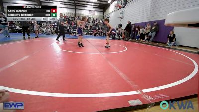 52 lbs Rr Rnd 4 - Kyng Walker, HURRICANE WRESTLING ACADEMY vs Serenity Brasher, Buck Pride Wrestling