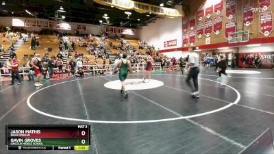 170 lbs 3rd Place Match - Gavin Groves, Lincoln Middle School vs Jason Mathis, Dean Morgan