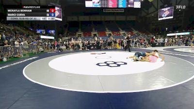 130 lbs Cons. Sub-rd Of 32 - Mckayla Bonham, OR vs Marci Cueva, CA