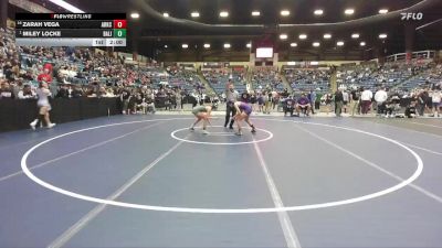 105 lbs Champ. Round 1 - Miley Locke, Basehor-Linwood HS vs Zarah Vega, Arkansas City Hs