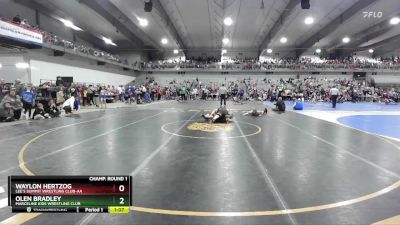 130 lbs Champ. Round 1 - Waylon Hertzog, Lee`s Summit Wrestling Club-AA vs Olen Bradley, Marceline Kids Wrestling Club