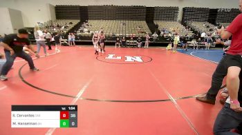 81 lbs Rr Rnd 1 - Sonny Cervantes, Cali Red vs Max Hanselman, Quaker Nation