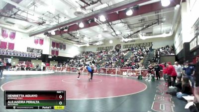 140 lbs Cons. Round 3 - Henrietta Aguayo, Riverside Poly vs Alejandra Peralta, Beaumont