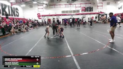 65/70 Quarterfinal - Mason Bailey, Tomahawk Wrestling vs Adam Rasmussen, Backyard Brawlers