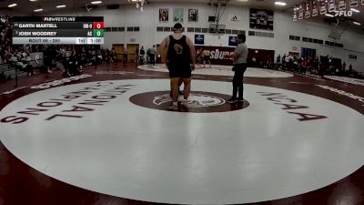 285 lbs Champ. Round 1 - Garth Martell, Wisconsin-Oshkosh vs Josh Woodrey, Augustana (il)