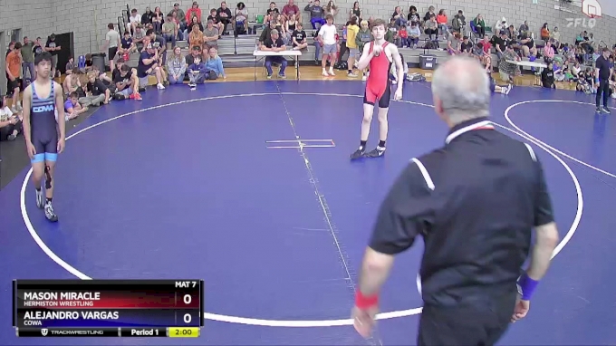 113 lbs Quarterfinal - Mason Miracle, Hermiston Wrestling vs Alejandro ...