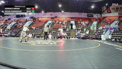 144 lbs Quarterfinals (8 Team) - Nolan Cunningham, Freeland HS vs Dominick Simons, Fowlerville HS