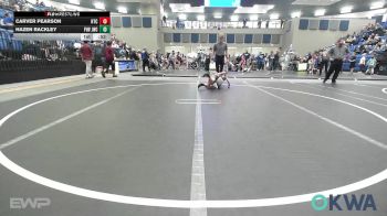 52 lbs Quarterfinal - Carver Pearson, Hinton Takedown Club vs Hazen Rackley, Jacket Wrestling Club