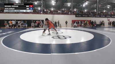 79 kg Cons. Rd Of 128 - Michael Durham, Warrior Regional Training Center vs Jack Conley, Michigan Wrestling Club