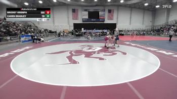 157 lbs Round 2 (3 Team) - Caden Bradley, Tioga Sr HS vs Brodey Krempa, Eden HS