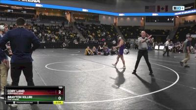 133 lbs Champ. Round 1 - Cory Land, Northern Iowa vs Brayton Killiri, The Citadel