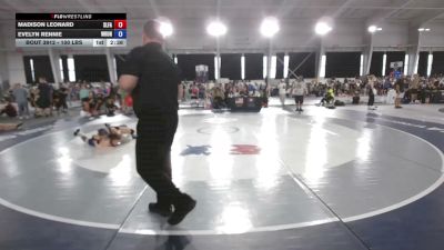 100 lbs 3rd Place Match - Madison Leonard, Slam Factory vs Evelyn Rennie, Wrestling University
