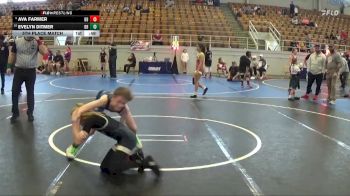 80 lbs 5th Place Match - Ava Farmer, Logan Elm vs Evelyn Ditmer, Springboro