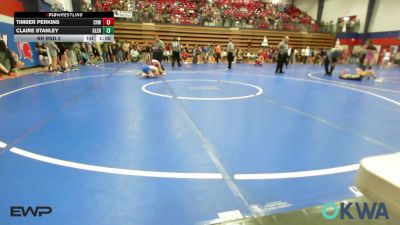 82-88 lbs Rr Rnd 2 - Timber Perkins, Caney Valley Wrestling vs Claire Stanley, Glenpool