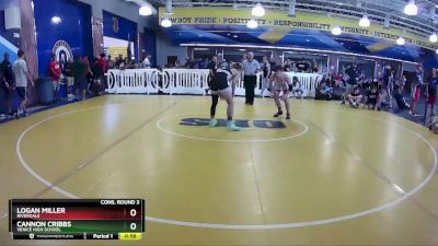 138 lbs Cons. Round 3 - Cannon Cribbs, Venice High School vs Logan Miller, Riverdale