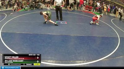 102 lbs Champ. Round 2 - Wyatt Miller, Diamondville Wrestling Club vs Ryland Ingelhart, High Kaliber