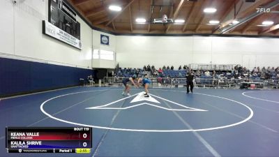 180 lbs Semifinal - Kalila Shrive, Unattached vs Keana Valle, Menlo College