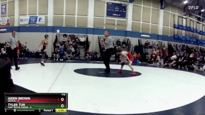 113 lbs Placement (16 Team) - Aiden Brown, DeKalb vs Tyler Tun, Fort Wayne Snider