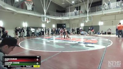 165 lbs Cons. Round 3 - Juan Duran, Omak vs Cooper Cissne, Chiawana