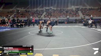 D2-215 lbs Champ. Round 1 - Jeramiah Warren, Verrado vs Elias Freig, Flowing Wells High School