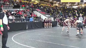 190 lbs Finals (1st & 3rd) - Braylen Bieber, Independence vs Santiago Deleon, Clarion-Goldfield-Dows