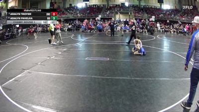 58 lbs Champ. Round 1 - Adalyn Pavelka, Niobrara/Verdigre vs Adalyn Troyer, Seward Wrestling Club