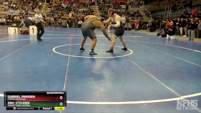 285 lbs Quarterfinal - Gabriel Parisien, Turtle Mountain vs Eric Stouder, Grand Forks Central