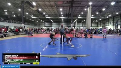 90 lbs Round 1 (4 Team) - William McKeithen, GREAT NECK WC vs CAIDEN CURVA, NORTH CAROLINA WRESTLING FACTORY - BLUE