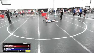 150 lbs Cons. Round 2 - Rhadei Kuck, Ringers Wrestling Club vs Joseph Baker, Crass Trained