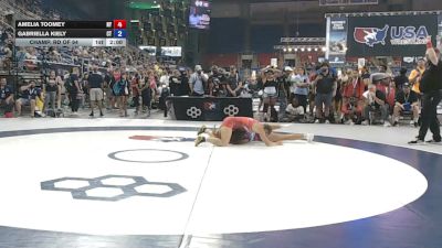 145 lbs Champ. Rd Of 64 - Amelia Toomey, New York vs Gabriella Kiely, Connecticut