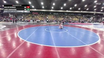 100 lbs Champ. Round 1 - Dallas Barrick, Heartland Wrestling Academy vs Gabe VanHouten, Siouxland Wrestling Academy